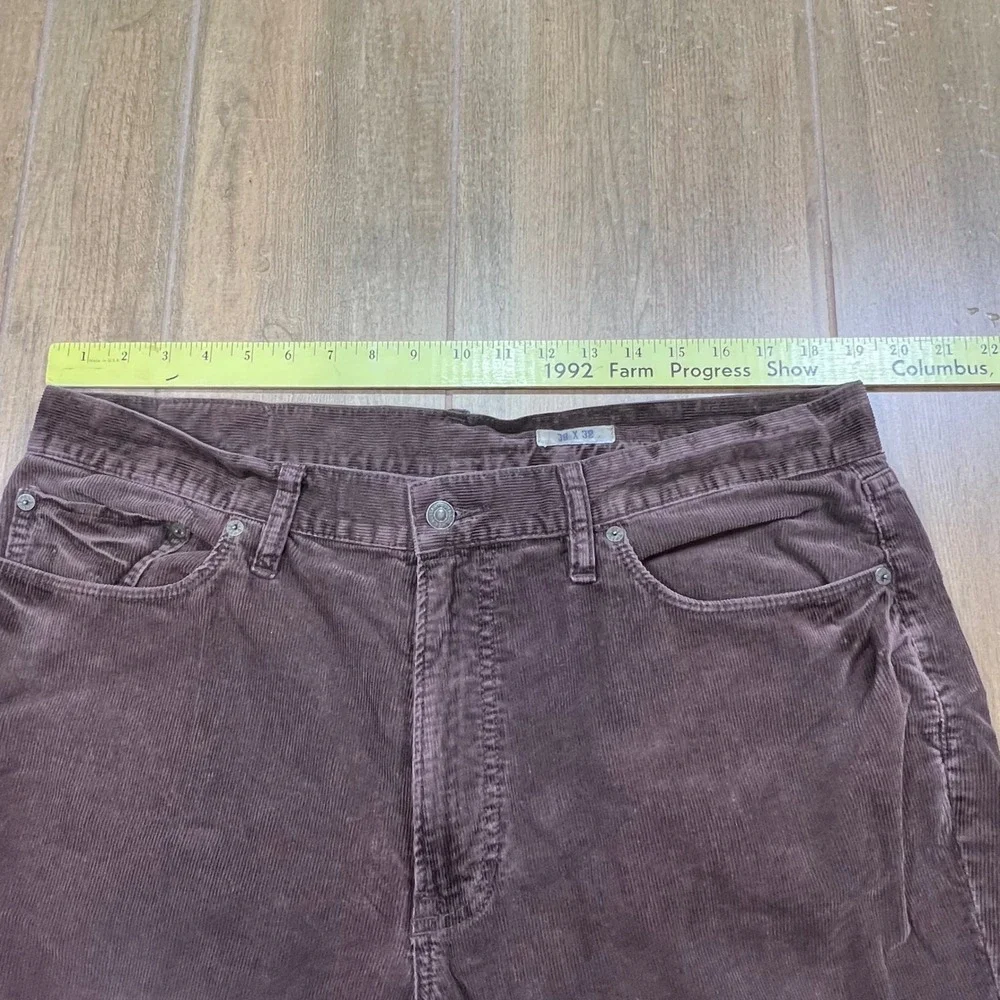 Polo Ralph Lauren Dungarees Mens Corduroy Straight Leg Pants Brown 38x32 vintage